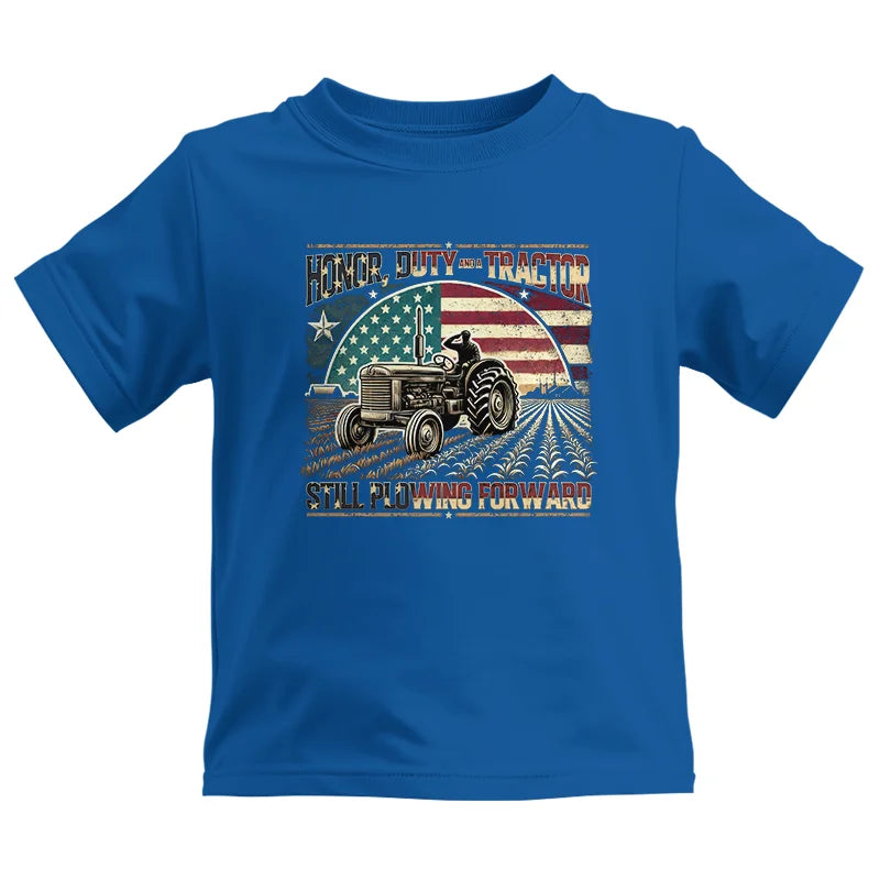 Image of Veteran Farmer Honor Duty And A Tractor 1 - Kids Heavy Cotton™ Tee