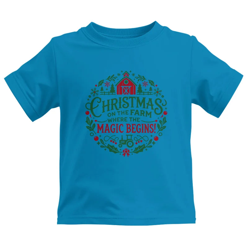 Christmas on the Farm Where the Magic Begins! 2 - Kids Heavy Cotton™ Tee