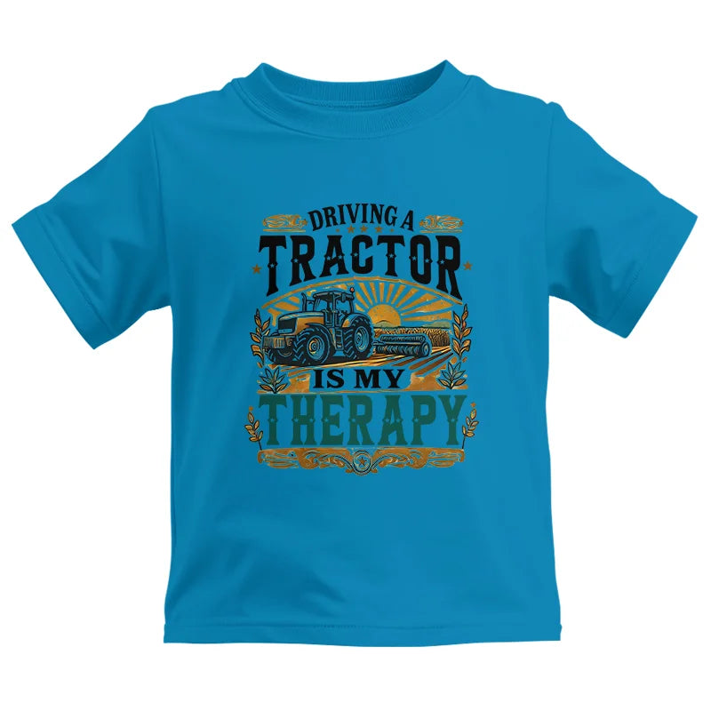 Driving A Tractor Is My Therapy - Kids Heavy Cotton™ Tee