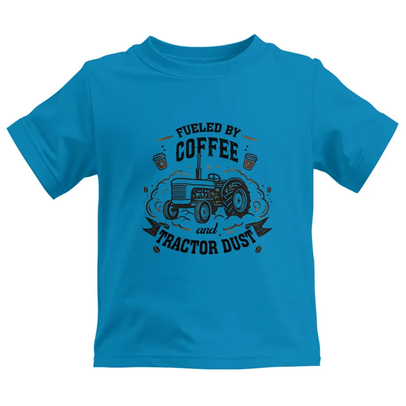 Fueled By Coffee And Tractor Dust - Kids Heavy Cotton™ Tee