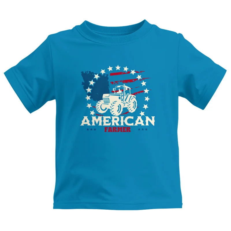 Proud To Be An American Farmer Citizen Veteran - Kids Heavy Cotton™ Tee