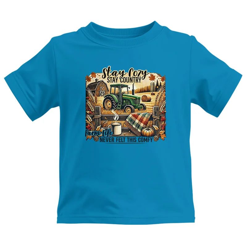 Image of Stay Cozy_Stay Country_Farm Life Never Felt This Comfy 2 - Kids Heavy Cotton™ Tee