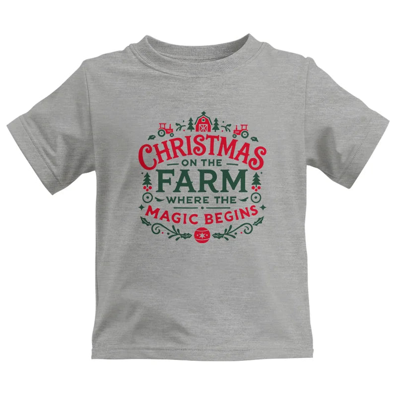 Image of Christmas on the Farm Where the Magic Begins! 1 - Kids Heavy Cotton™ Tee