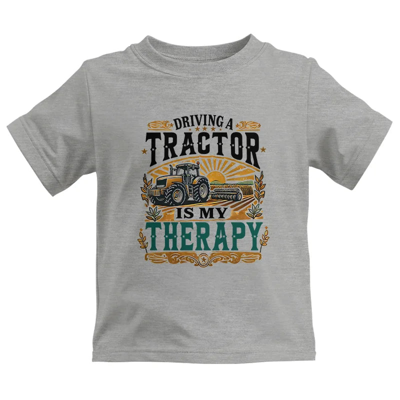 Image of Driving A Tractor Is My Therapy - Kids Heavy Cotton™ Tee