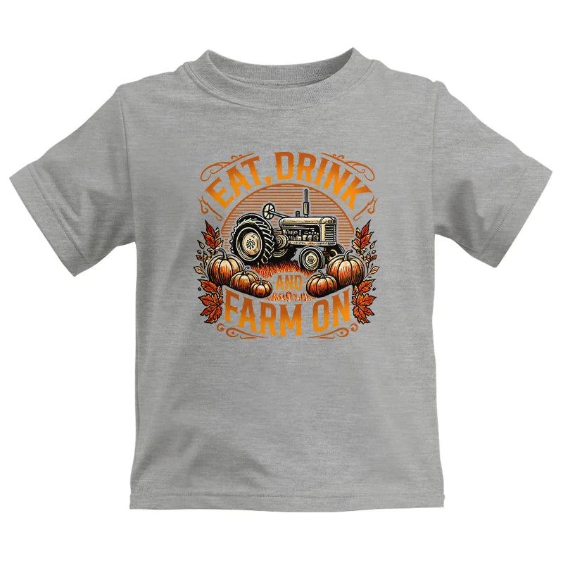 Eat Drink and Farm On 2 - Kids Heavy Cotton™ Tee