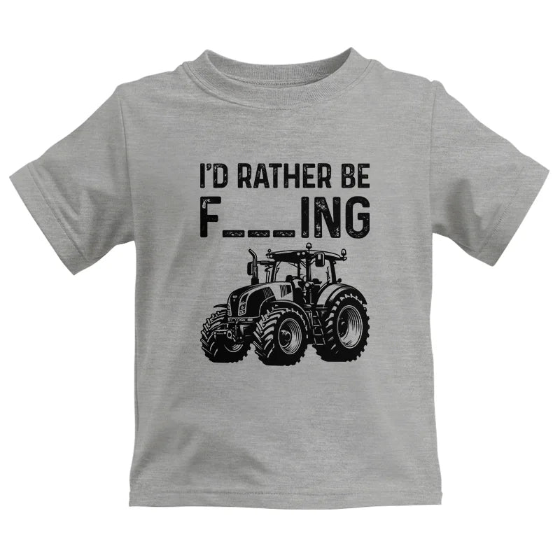 Funny I Would Rather Be Farming Tractor 1 - Kids Heavy Cotton™ Tee