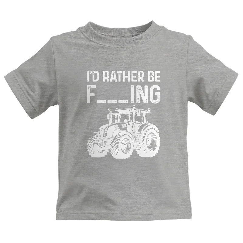 Funny I Would Rather Be Farming Tractor 2 - Kids Heavy Cotton™ Tee