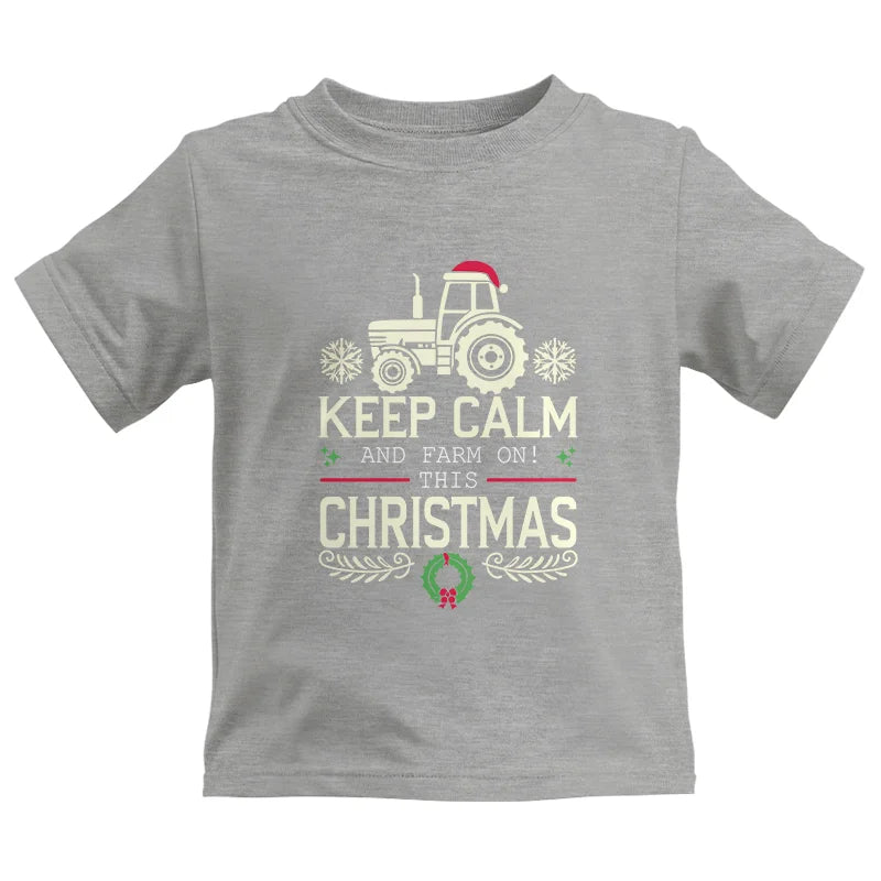 Keep Calm And Farm On! This Christmas - Kids Heavy Cotton™ Tee