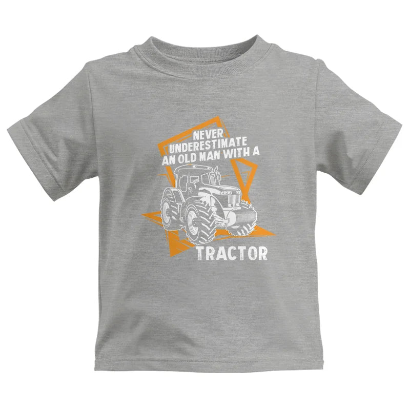 Never Underestimate An Old Man With A Tractor Farming Dad - Kids Heavy Cotton™ Tee