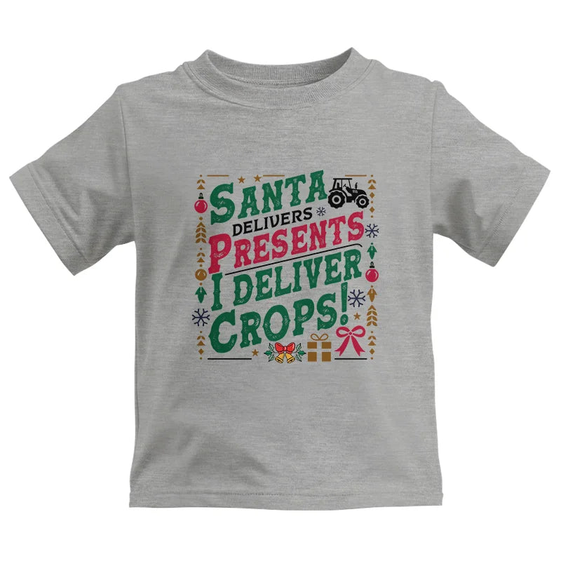 Image of Santa Deliver Present I Deliver Crops! - Kids Heavy Cotton™ Tee