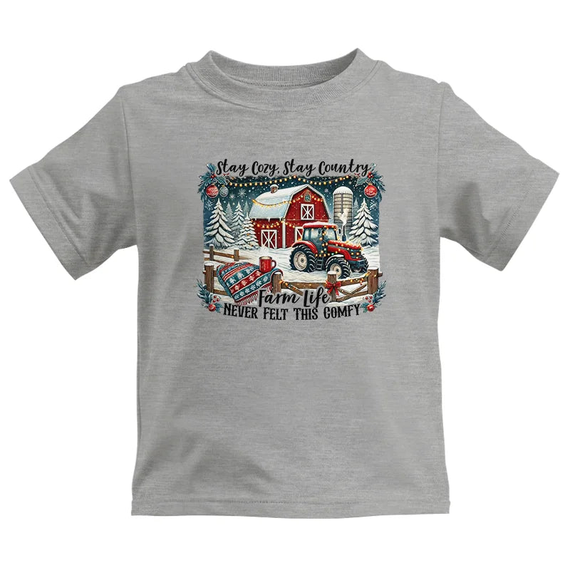 Stay Cozy_Stay Country_Farm Life Never Felt This Comfy 3 - Kids Heavy Cotton™ Tee