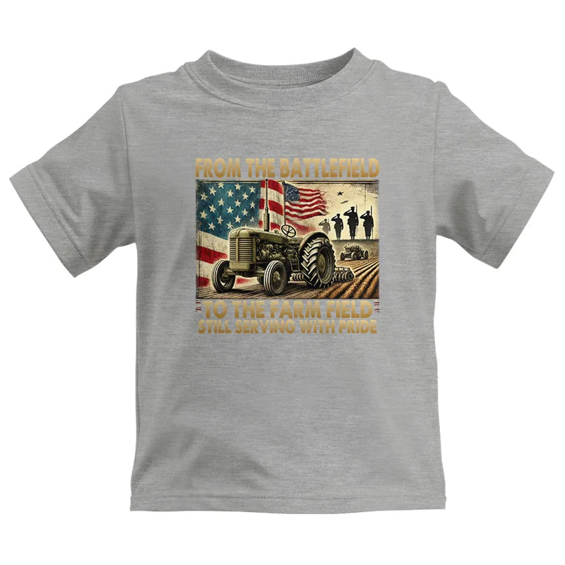 Veteran Farmer From The Battlefield To The Farm Field 1 - Kids Heavy Cotton™ Tee