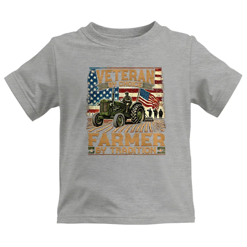 Veteran Farmer Veteran By Choice_Farmer By Tradition - Kids Heavy Cotton™ Tee