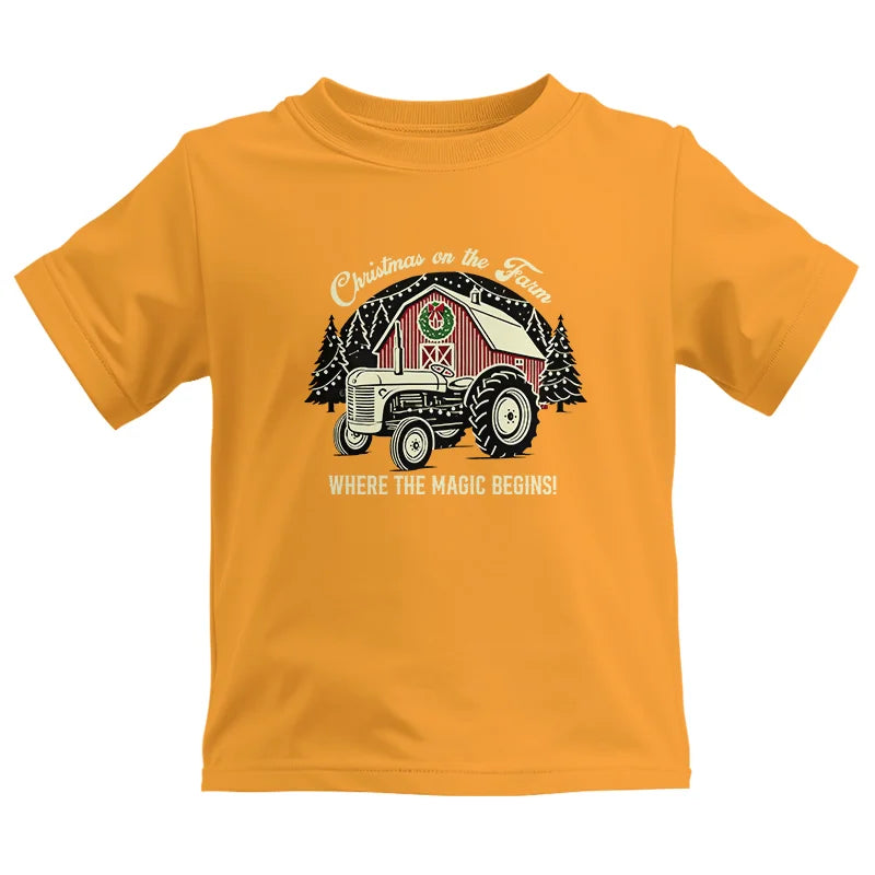 Christmas on the Farm Where the Magic Begins! 3 - Kids Heavy Cotton™ Tee