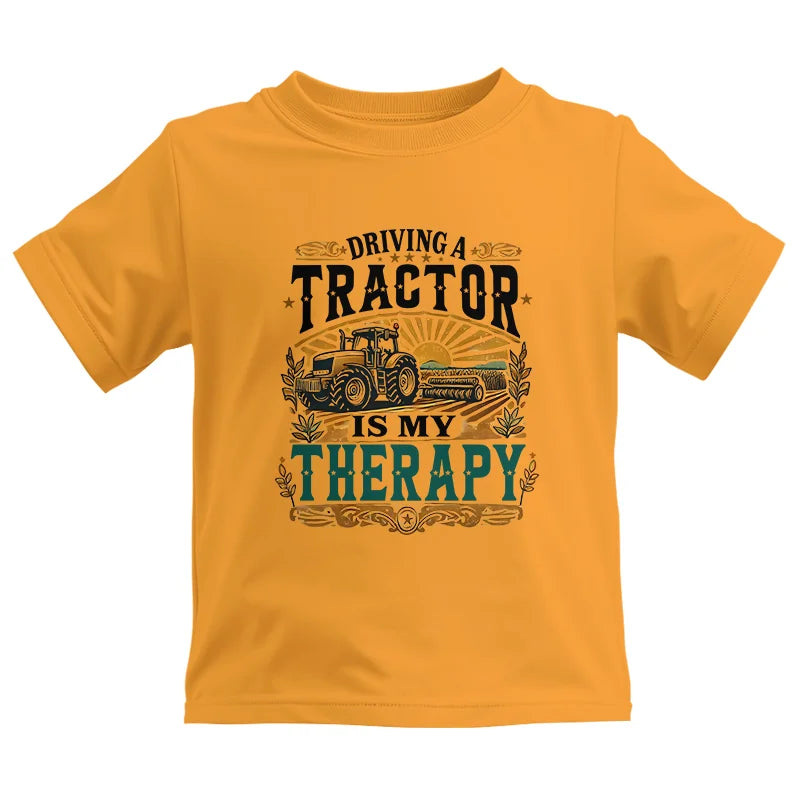 Image of Driving A Tractor Is My Therapy - Kids Heavy Cotton™ Tee