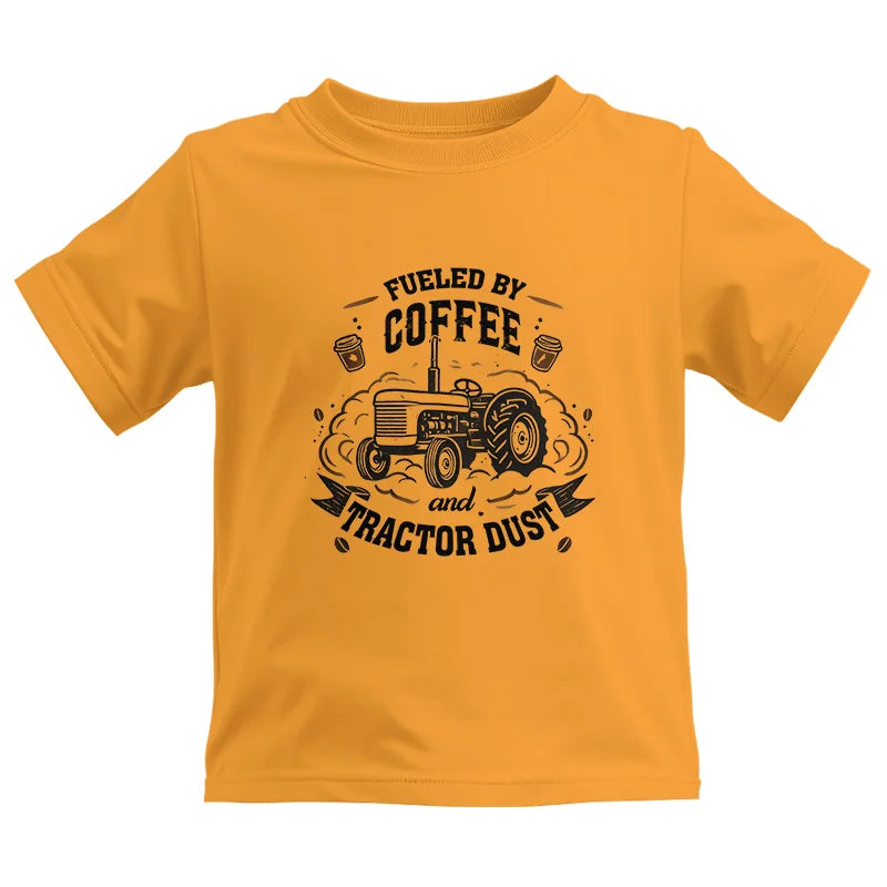 Image of Fueled By Coffee And Tractor Dust - Kids Heavy Cotton™ Tee