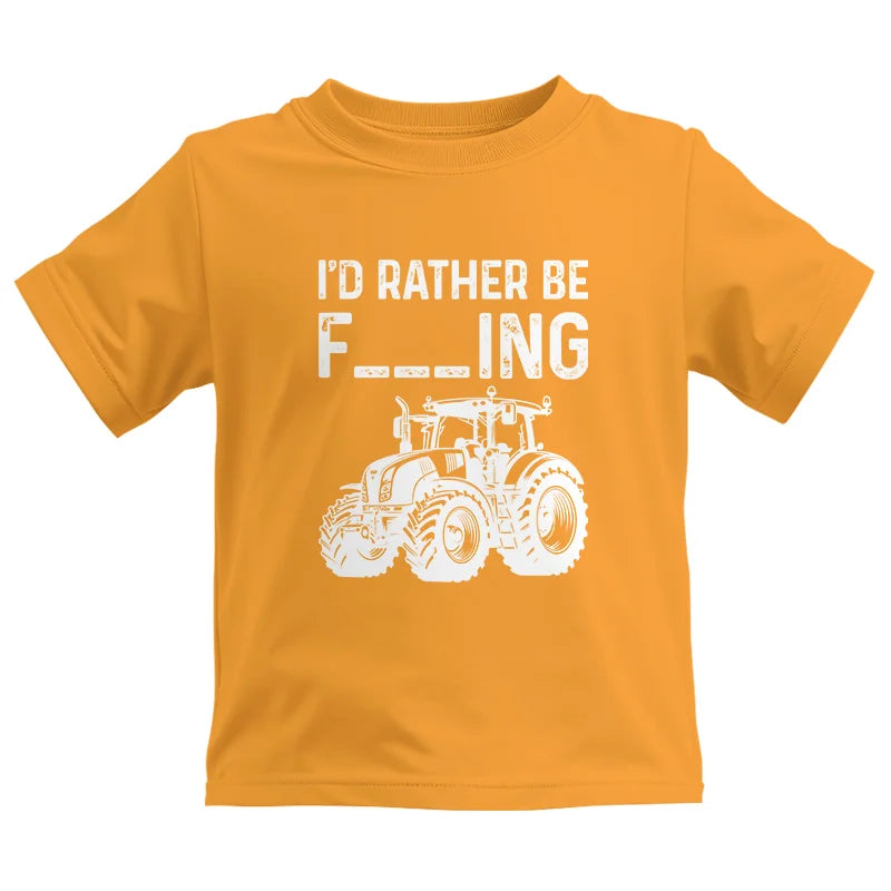 Funny I Would Rather Be Farming Tractor 2 - Kids Heavy Cotton™ Tee