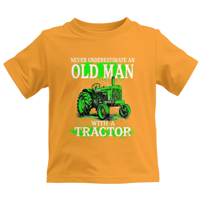 Funny Quote Never Underestimate Old Man Tractor - Kids Heavy Cotton™ Tee