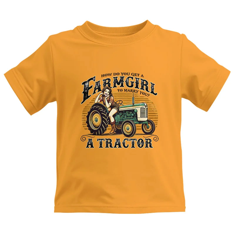 Image of Get A Farmgirl To Marry You_A Tractor - Kids Heavy Cotton™ Tee