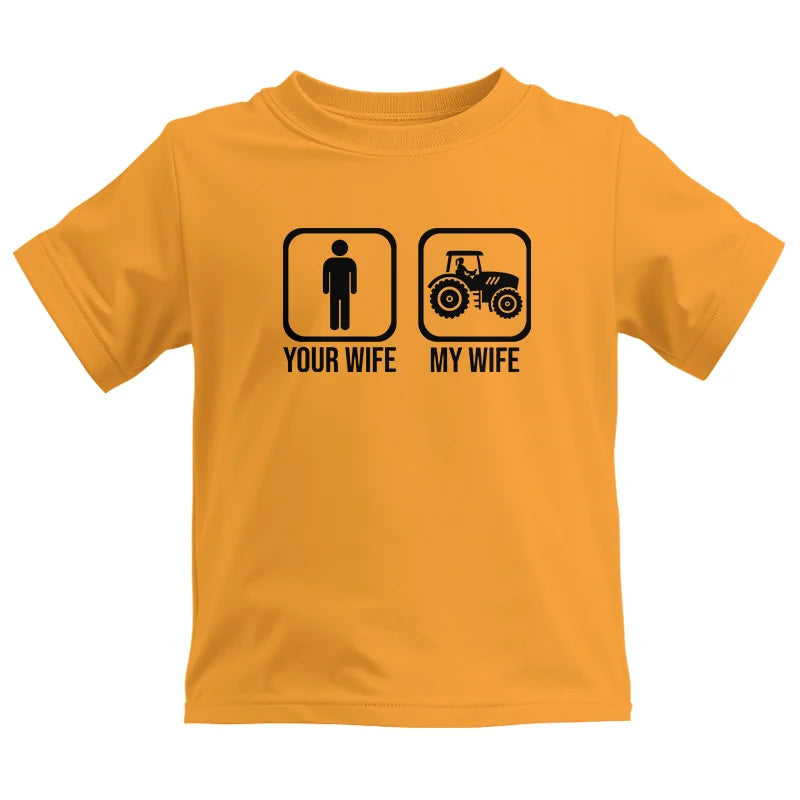 Image of My Wife Is Cooler Than Yours Funny Farm Tractor 2 - Kids Heavy Cotton™ Tee