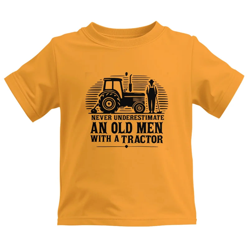 Never Underestimate An Old Men With A Tractor - Kids Heavy Cotton™ Tee