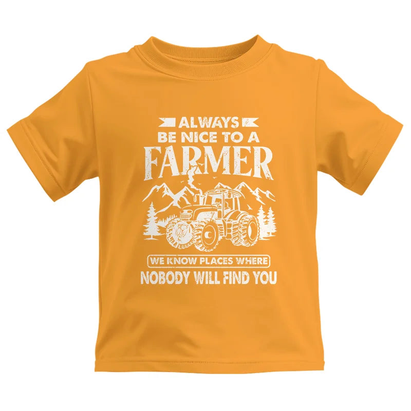 Nice Farmer Funny Tractor Rancher Farming - Kids Heavy Cotton™ Tee