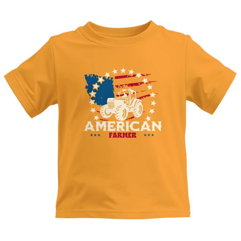 Proud To Be An American Farmer Citizen Veteran - Kids Heavy Cotton™ Tee