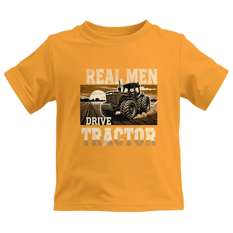 Image of Real Men Drive Tractor - Kids Heavy Cotton™ Tee