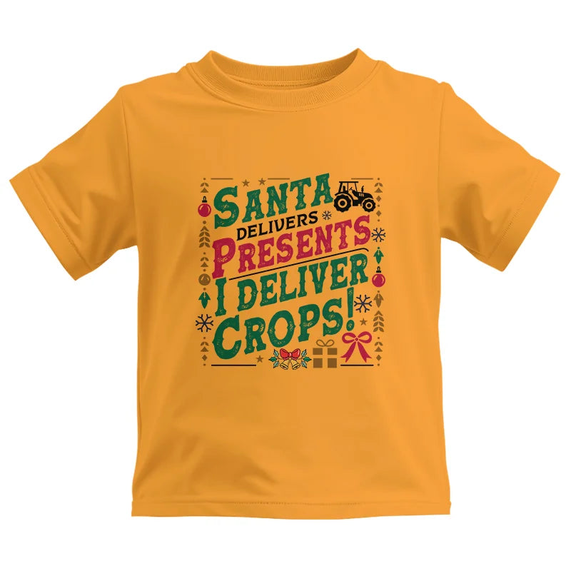 Image of Santa Deliver Present I Deliver Crops! - Kids Heavy Cotton™ Tee