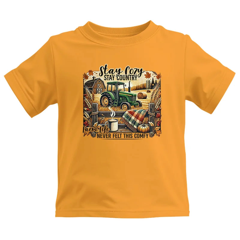 Stay Cozy_Stay Country_Farm Life Never Felt This Comfy 2 - Kids Heavy Cotton™ Tee