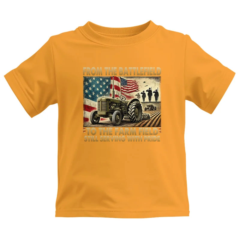 Veteran Farmer From The Battlefield To The Farm Field 1 - Kids Heavy Cotton™ Tee