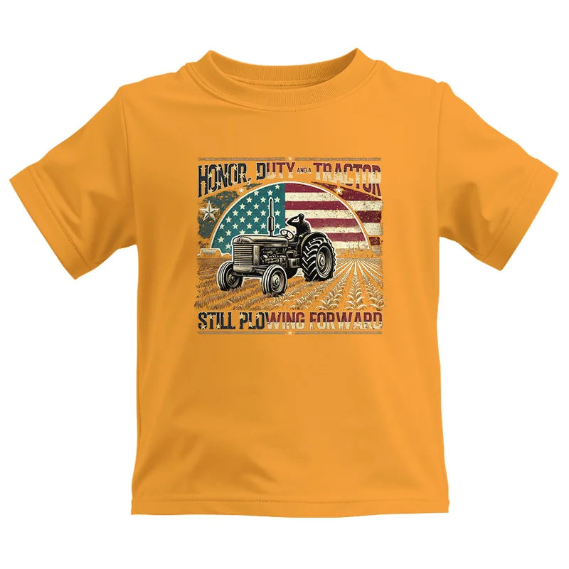 Image of Veteran Farmer Honor Duty And A Tractor 1 - Kids Heavy Cotton™ Tee