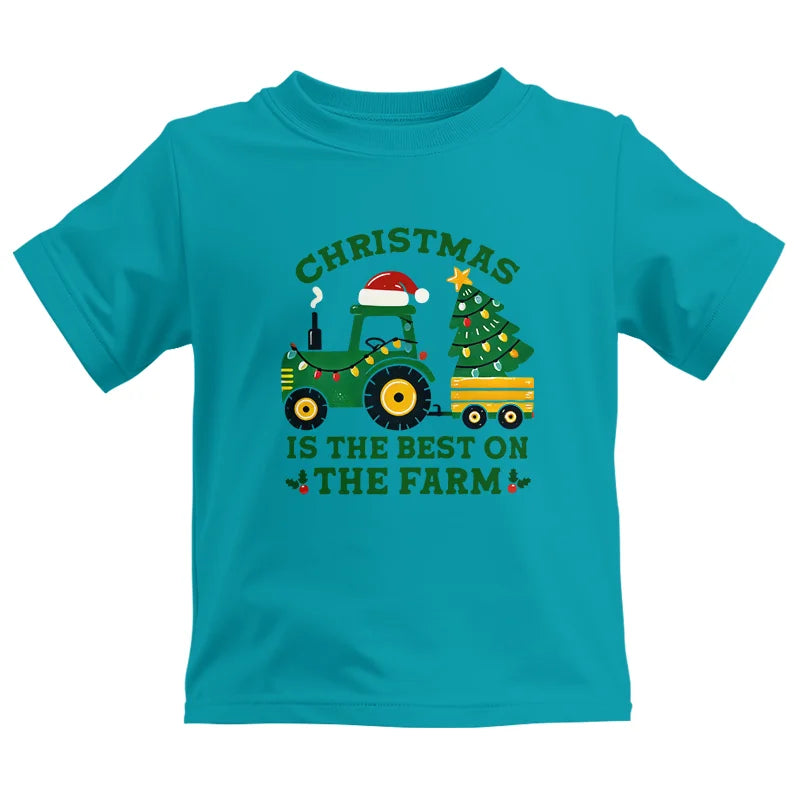 Christmas Is The Best On The Farm - Kids Heavy Cotton™ Tee