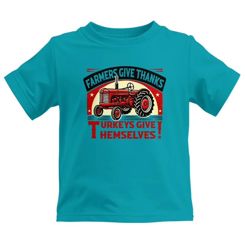 Image of Farmers Give Thanks Turkeys Give Themselves 2 - Kids Heavy Cotton™ Tee