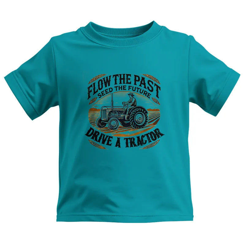 Image of Flow The Past_Seed The Future_Drive A Tractor 1 - Kids Heavy Cotton™ Tee