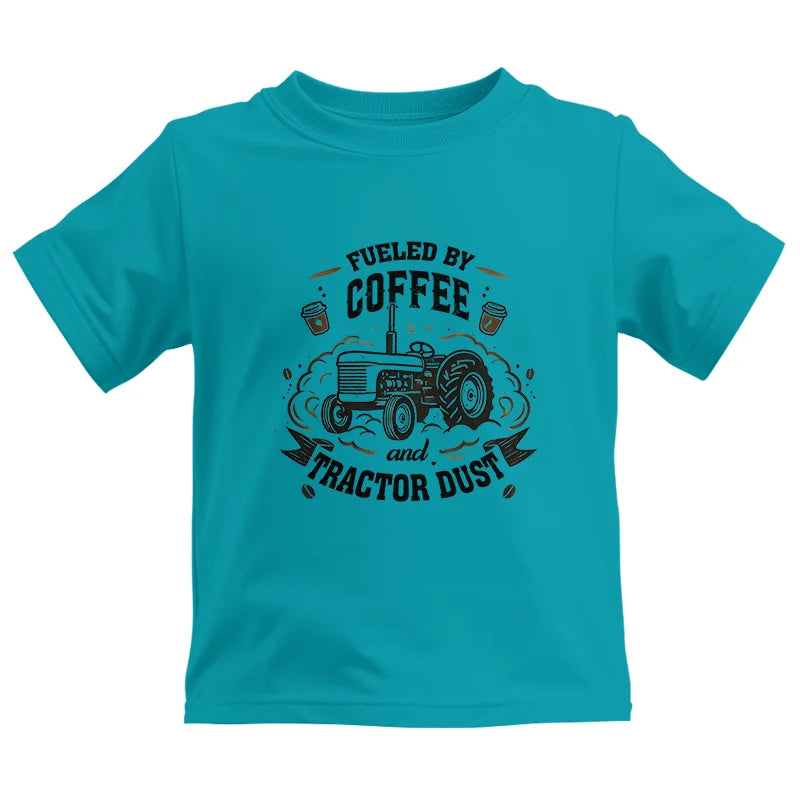 Image of Fueled By Coffee And Tractor Dust - Kids Heavy Cotton™ Tee