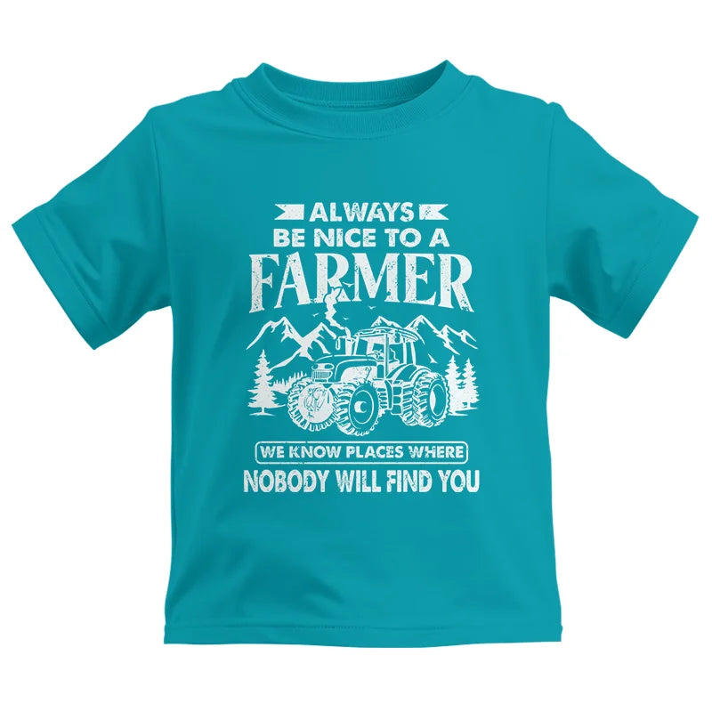 Nice Farmer Funny Tractor Rancher Farming - Kids Heavy Cotton™ Tee