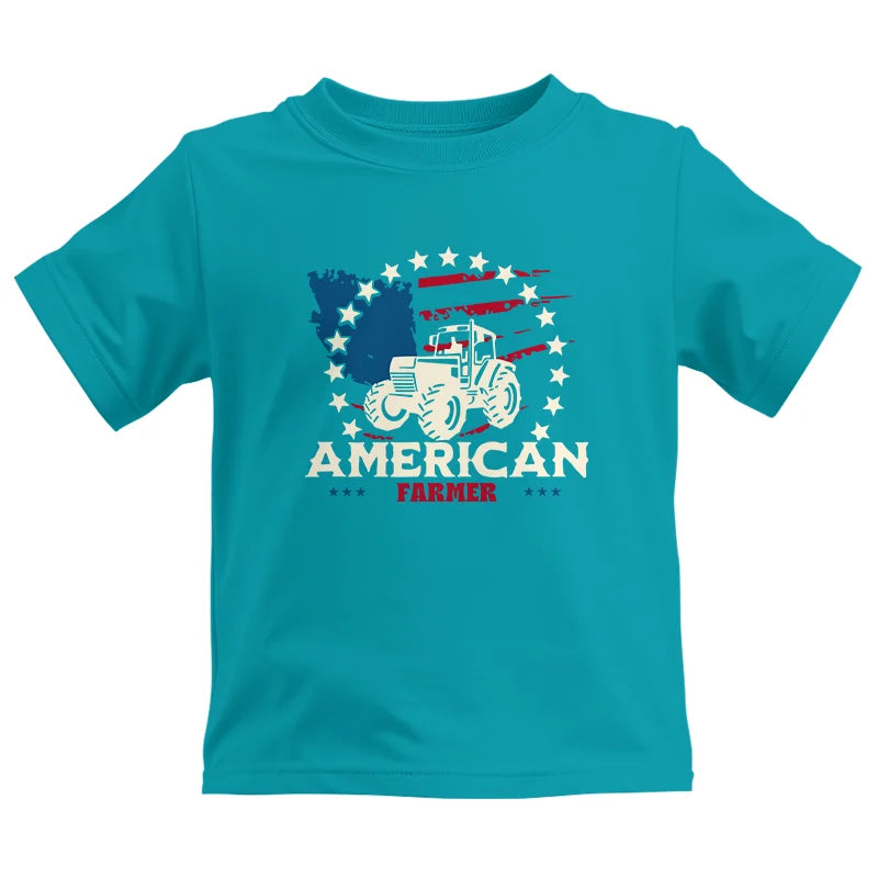 Proud To Be An American Farmer Citizen Veteran - Kids Heavy Cotton™ Tee