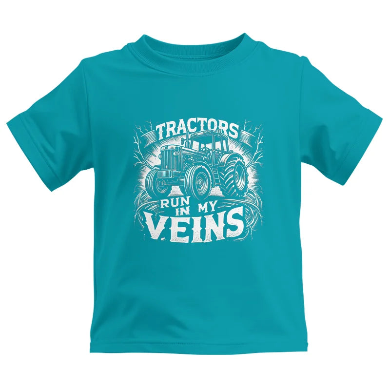 Image of Tractors Run In My Veins - Kids Heavy Cotton™ Tee