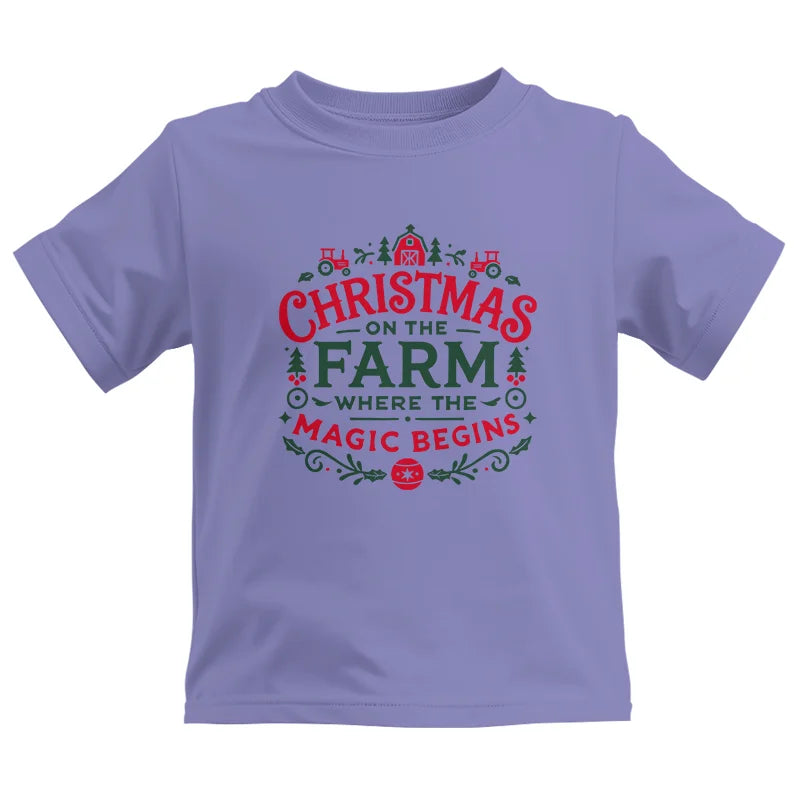 Christmas on the Farm Where the Magic Begins! 1 - Kids Heavy Cotton™ Tee