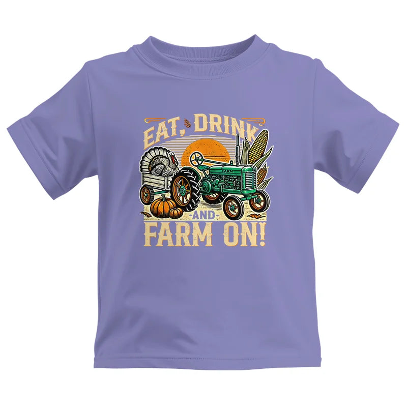 Image of Eat Drink and Farm On - Kids Heavy Cotton™ Tee