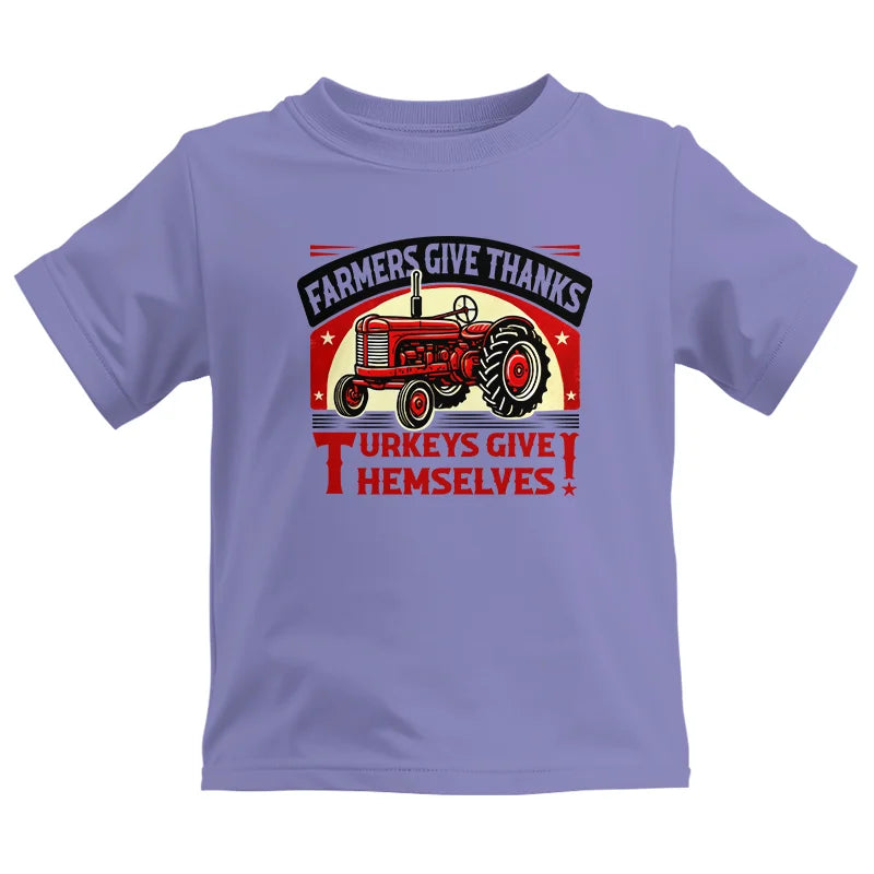 Farmers Give Thanks Turkeys Give Themselves 2 - Kids Heavy Cotton™ Tee