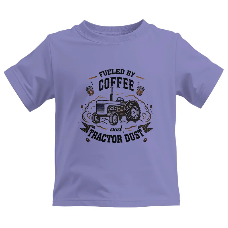 Fueled By Coffee And Tractor Dust - Kids Heavy Cotton™ Tee