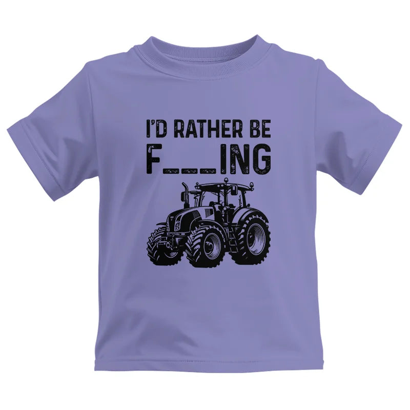 Funny I Would Rather Be Farming Tractor 1 - Kids Heavy Cotton™ Tee