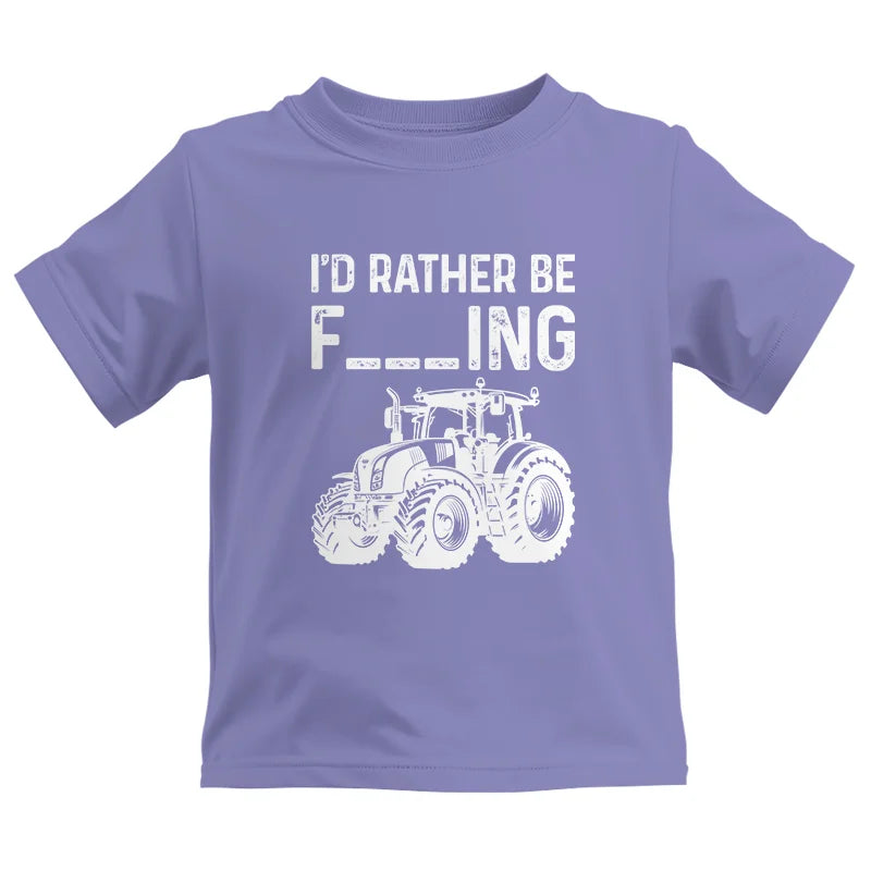 Image of Funny I Would Rather Be Farming Tractor 2 - Kids Heavy Cotton™ Tee