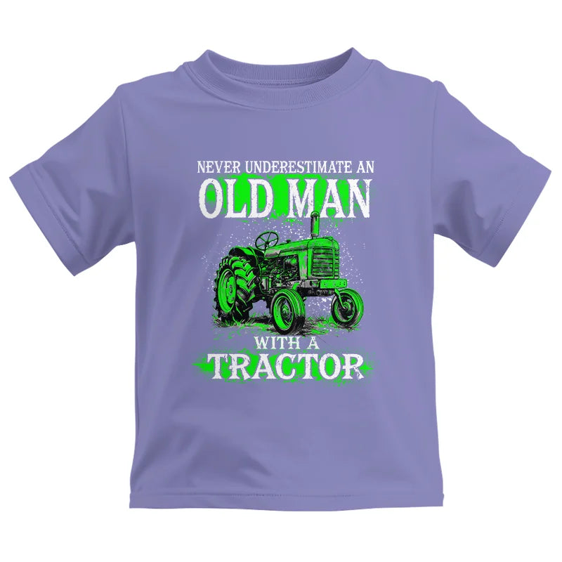 Image of Funny Quote Never Underestimate Old Man Tractor - Kids Heavy Cotton™ Tee