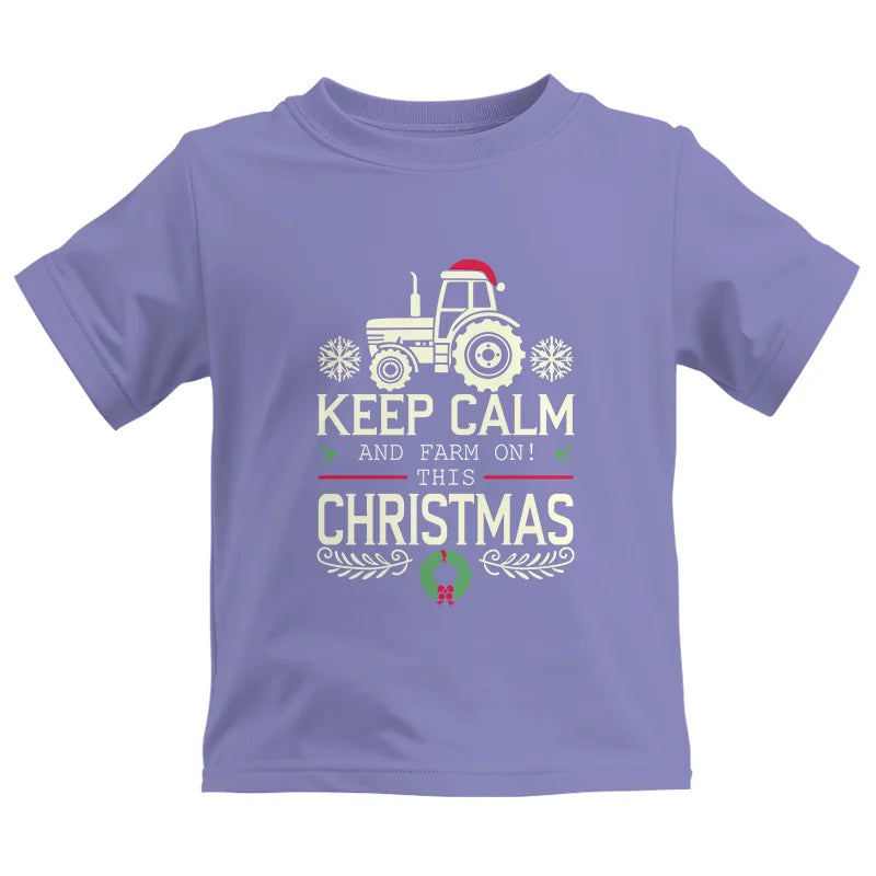 Keep Calm And Farm On! This Christmas - Kids Heavy Cotton™ Tee