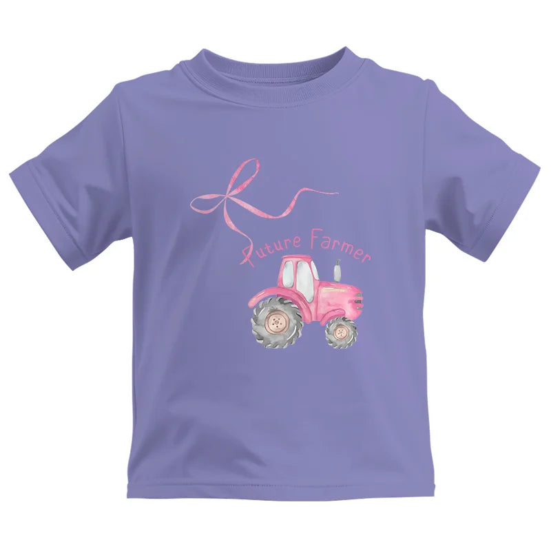 Image of Pink Bow Cute Tractor - Kids Heavy Cotton™ Tee