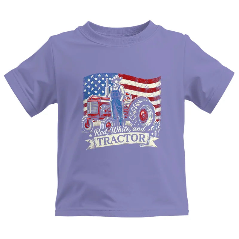 Red White And Tractor - Kids Heavy Cotton™ Tee