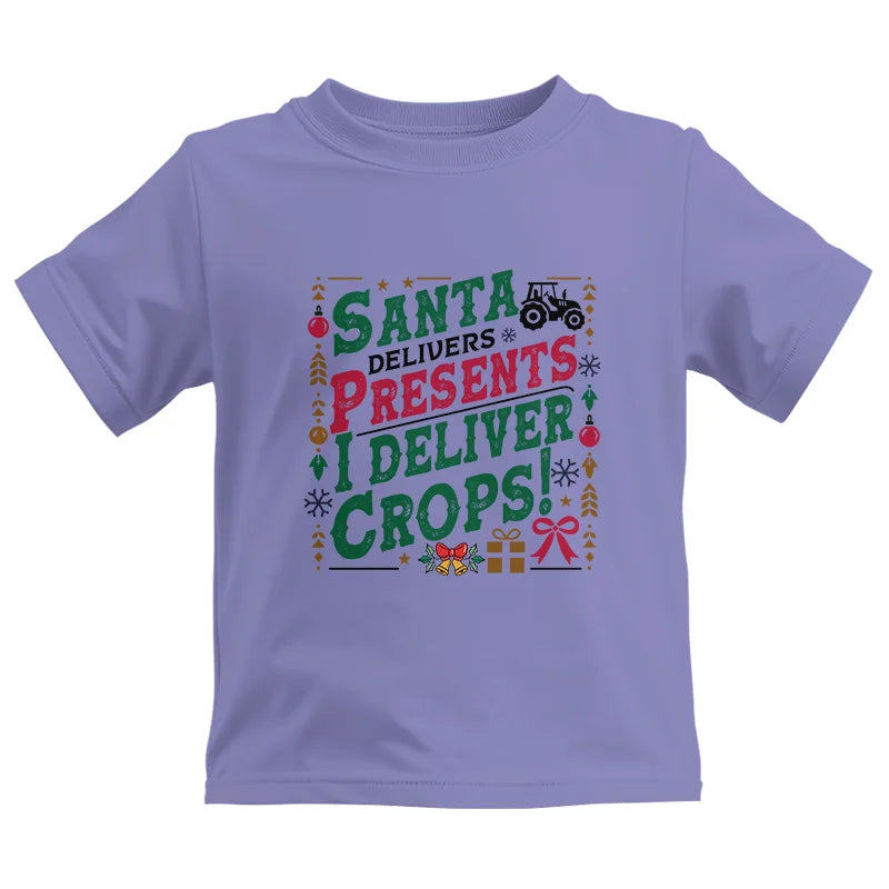 Image of Santa Deliver Present I Deliver Crops! - Kids Heavy Cotton™ Tee